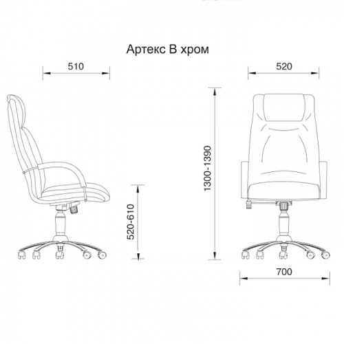 Кресло Артекс В (S0411 бордовый) хром