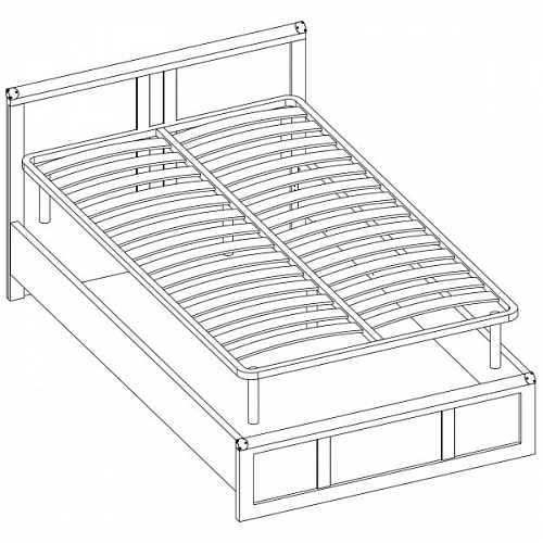 Кровать односпальная 120 MAGELLAN Сосна винтаж