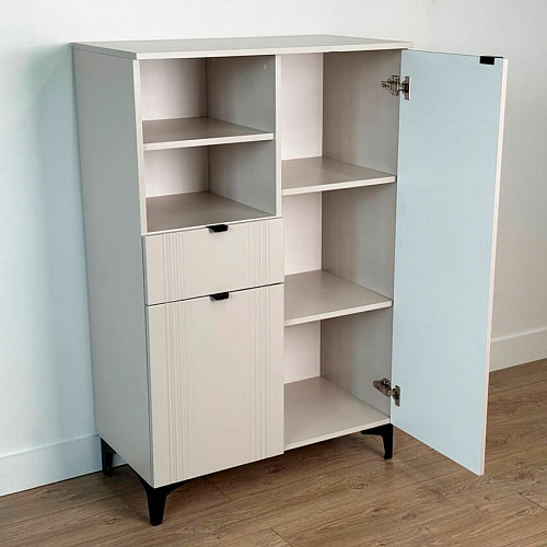 Комод Рич 2 кашемир/фрапучино матовый/черный