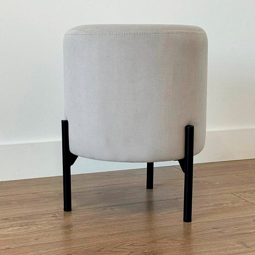 Пуф Одри галька (велюр)