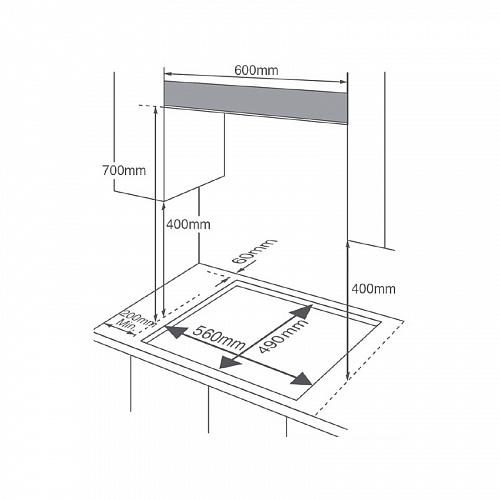 Газовая варочная панель MIDEA MG697TGW