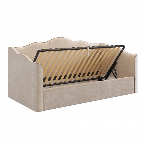 Кровать-софа Лея К1 90х200 крем (велюр)/латте (велюр)