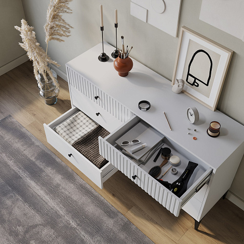 Комод НК MOON 6-ящиков КМ-3.1 Белый