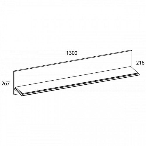 Полка В TIFFANY Вудлайн кремовый