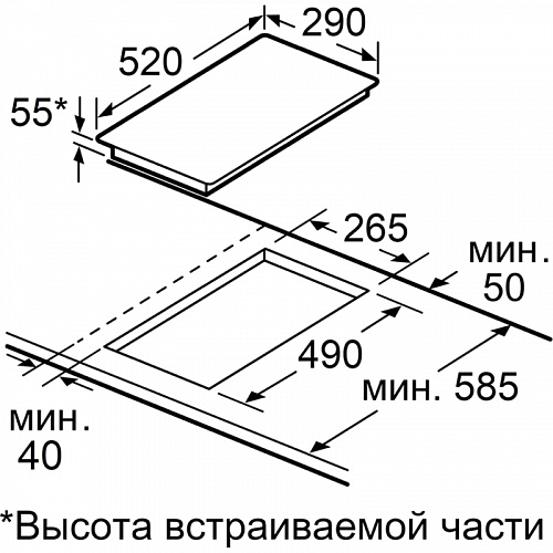 Индукционная варочная панель Maunfeld CVI302EXWH
