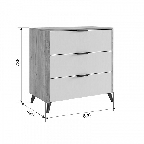 Спальный гарнитур Адам К1 дуб крафт золотой/белое дерево