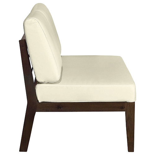 Диван-скамья массив мягкая Орех/MORGAN CREAM