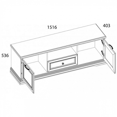 Тумба RTV VALENCIA  2D1SN Серый