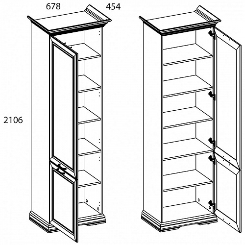 Шкаф 2D SEVILLA Белый