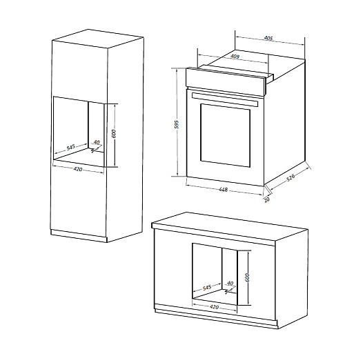 Духовой электрический шкаф Maunfeld EOEC516W