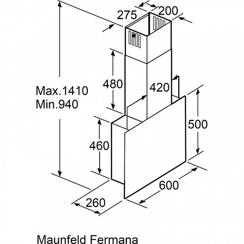 Вытяжка MAUNFELD Fermana 60 gold