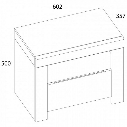 Тумба прикроватная TAURUS 1SN Белый/Дуб вотан