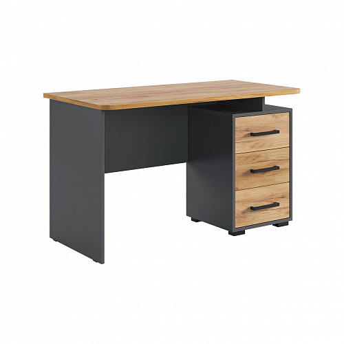 Стол компьютерный Лайт-2 графит/дуб крафт золотой