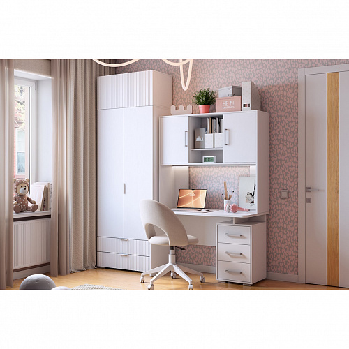 Стол компьютерный Лайт-2 белый