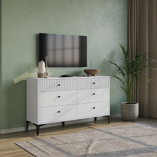 Комод НК MOON 6-ящиков КМ-3.1 Белый