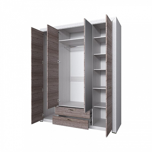 Шкаф 4D2S Z OLIVIA Вудлайн крем/дуб анкона