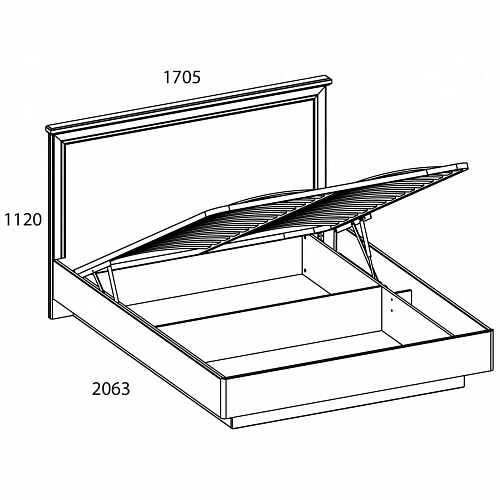 Кровать с подъемным механизмом SEVILLA 160 Белый