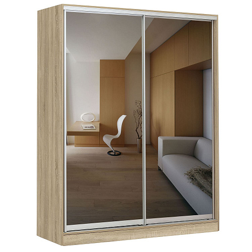 Шкаф-купе 2-х дверный 1755х590 ВАРИАНТ 5 Дуб сонома