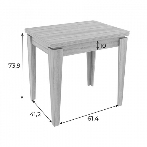 Стол обеденный раскладной Фантазия дуб крафт золотой