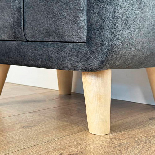 Тумба прикроватная Софи 3 грей алькантара (велюр)