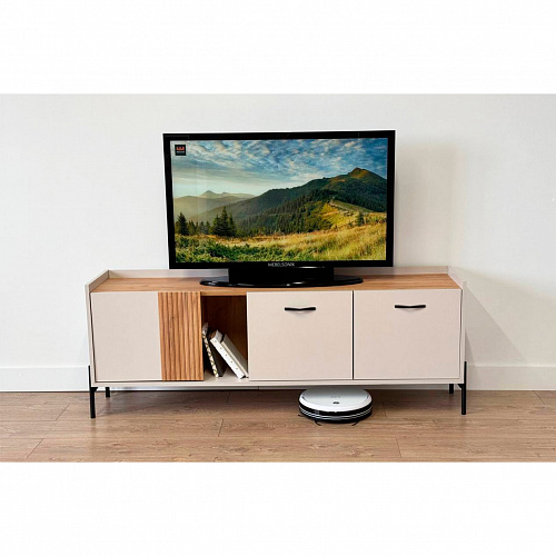 Тумба ТВ 2 Доминика кашемир/дуб крафт золотой