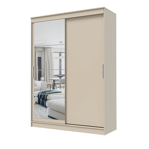 Шкаф-купе ГРАНД 1 1,6 Сатин/Зеркало/Сатин ЛДСП