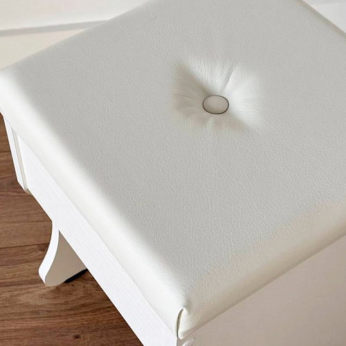 Пуф Виктория-1 белое дерево