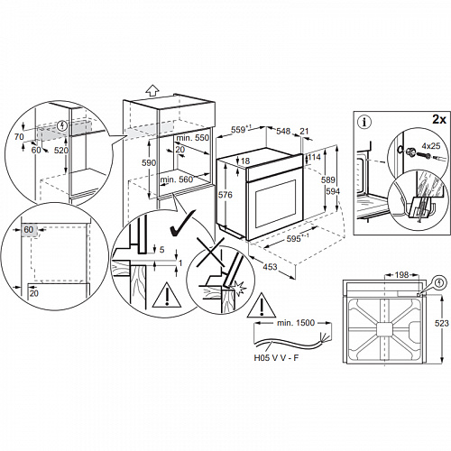 Встраиваемый духовой шкаф Electrolux LOE8F38X
