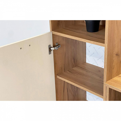 Шкаф комбинированный Моди дуб крафт золотой/белое дерево