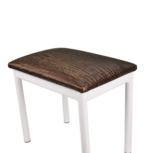 Банкетка в прихожую PG белая эмаль/Бенгал коричневый