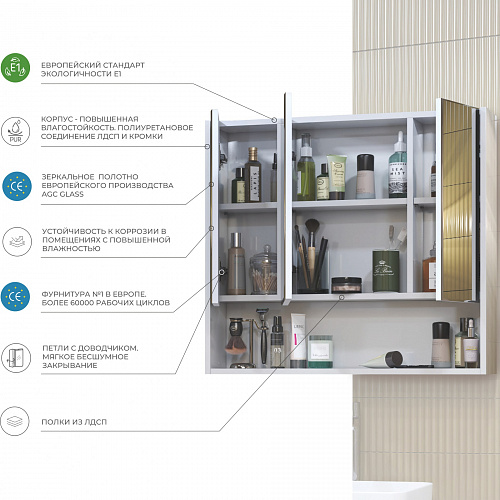 Шкаф навесной с зеркалом Urban 800