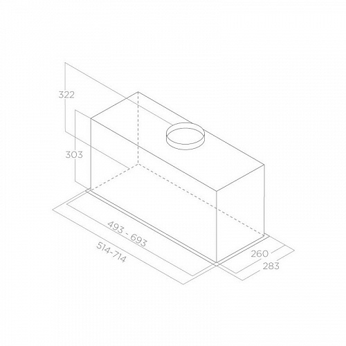 Встраиваемая вытяжка ELICA LANE SENSOR @ BLMAT/A/72-PRF0188480A