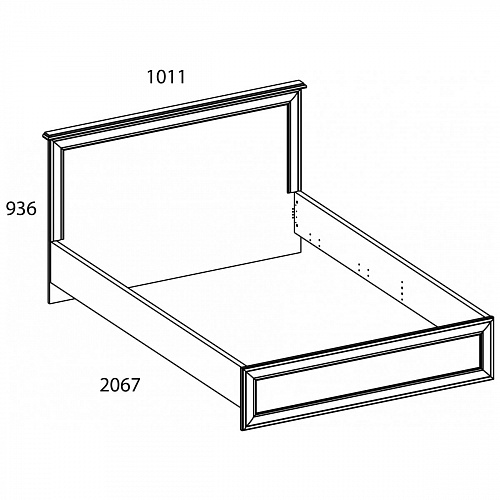 Кровать односпальная 90 TIFFANY Вудлайн кремовый
