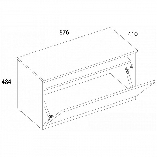 Тумба для обуви MODERN 1D Персидский жемчуг