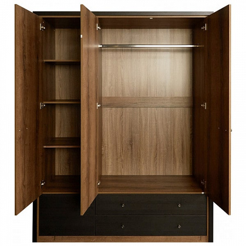 Шкаф 3DG2S Z JAGGER Дуб монастырский /Черный