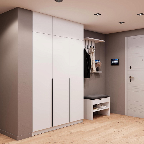 Шкаф 3-х створчатый Паул Белый