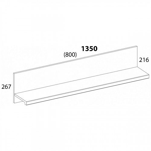Полка навесная DOORSET BT Дуб наварра