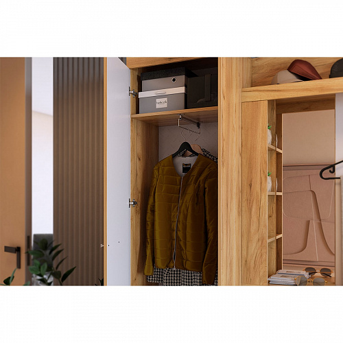 Прихожая Алекс дуб крафт золотой/белое дерево