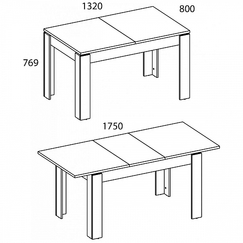 Стол обеденный раздвижной JAGGER Дуб монастырский/Черный
