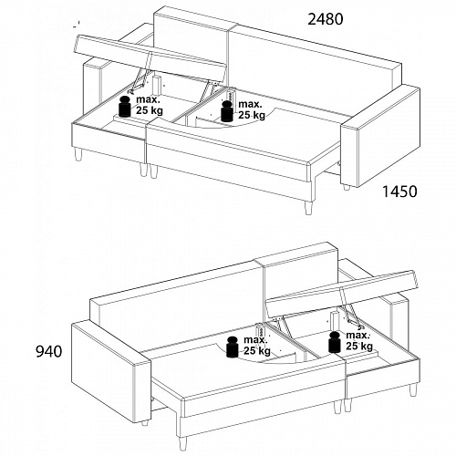 Диван угловой CARMEN SOFT SIMPLE 5
