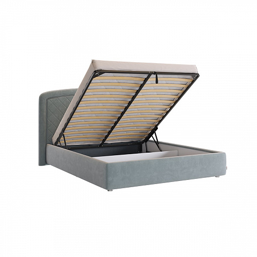 Кровать с подъемным механизмом Сильва 2 160х200 оникс (велюр)