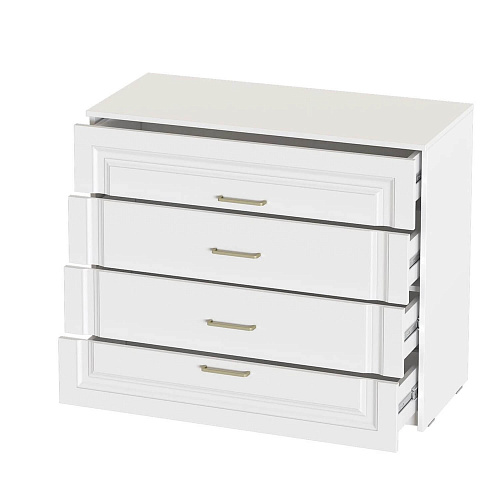 Комод Манхэттен 4 ящика Белый Аляска/Айс 06