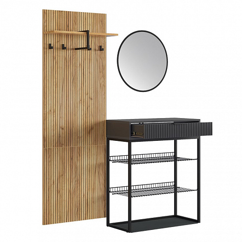 Прихожая К1 дуб крафт золотой/графит