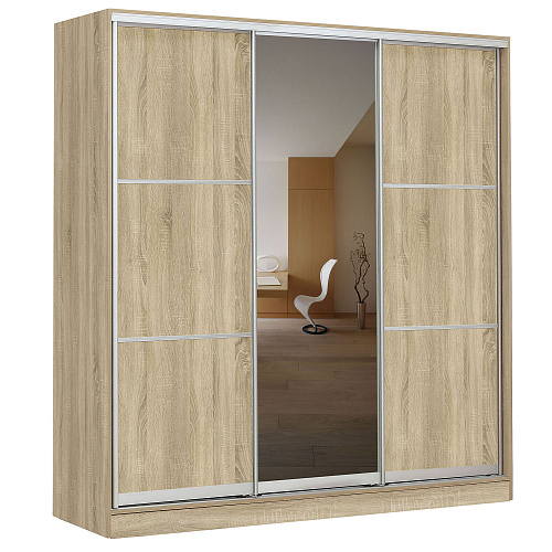 Шкаф-купе 3-х дверный 2020х590 ВАРИАНТ 4 Дуб сонома