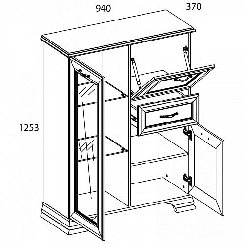 Гостиная TIFFANY №1 Вудлайн кремовый