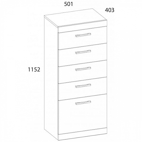 Комод 5S/50 OSKAR дуб Санремо