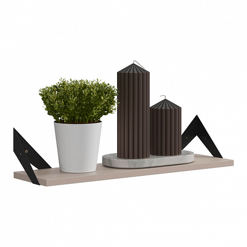 Полка навесная Рич кашемир/черный