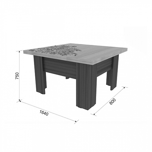 Стол-трансформер Секрет белый рамух/белый рамух