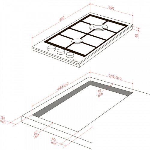 Варочная поверхность MONSHER MSG 33 Noir