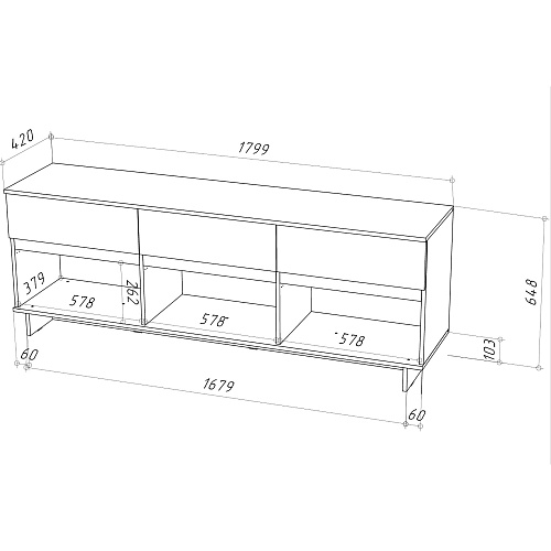 Тумба НК DIEGO ТВ-180 Кашемир